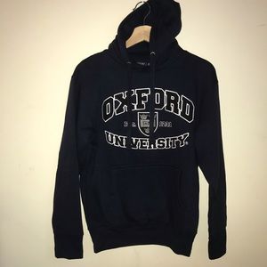 University of Oxford Embroidered Hoodie Navy Blue